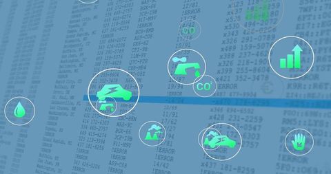 Electric Car Data Visualization on Digital Dashboard with Error Codes