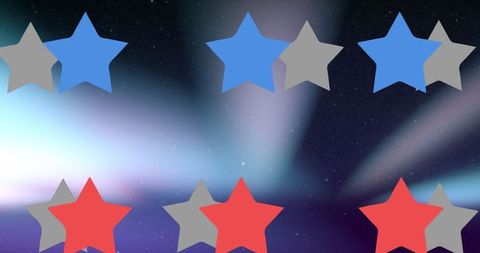 Bright Stars Over Cosmic Night Sky Celebrating Success