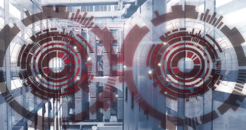 Futuristic Data Processing Technology with Abstract Design