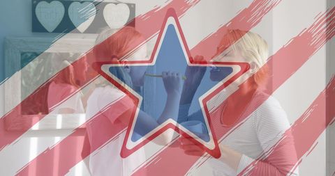 Celebration of american independence with family bonding