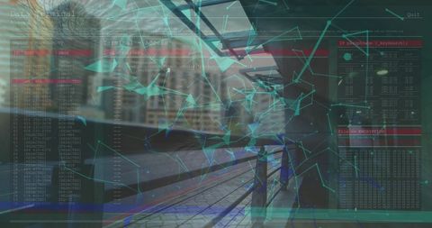 Futuristic Digital Network Overlay on Urban Cityscape - Download Free Stock Images Pikwizard.com