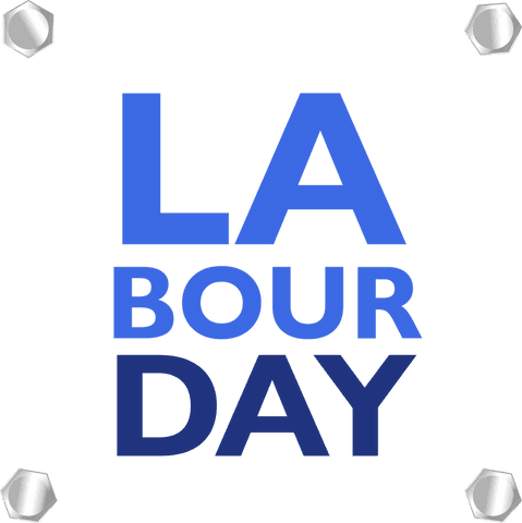 Modern transparent labour day graphic on futuristic background