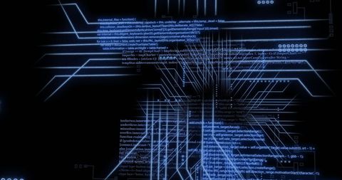 Advanced Circuit Board Design with Data Processing Overlay - Download Free Stock Images Pikwizard.com