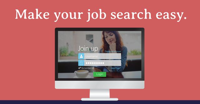 Streamlined Job Search Application on Desktop Screen - Download Free Stock Templates Pikwizard.com