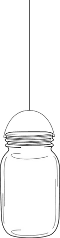 transparent minimalist mason jar pendant light fixture illustration - Download Free Stock Videos Pikwizard.com