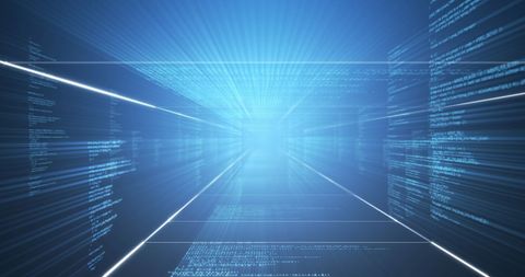 Futuristic Data Flow in Virtual Space with Blue Light Effects - Download Free Stock Images Pikwizard.com