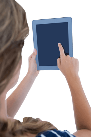 Transparent View of Woman Using Digital Tablet - Download Free Stock Videos Pikwizard.com