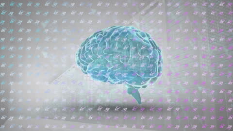 Brain with Digital Data Representation over Server Room