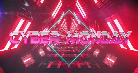Cyber Monday Neon Tunnel Promotion