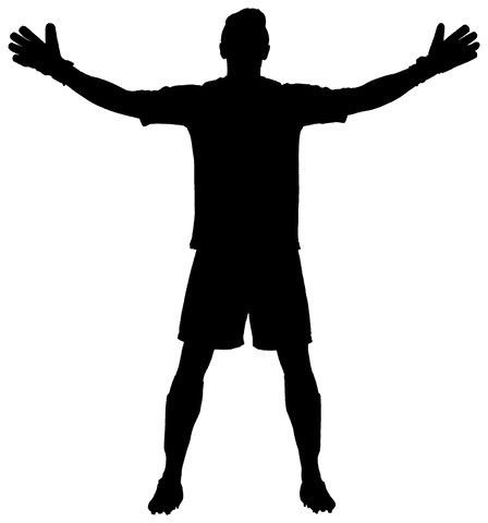 Transparent Silhouette of Athletic Man in Motion