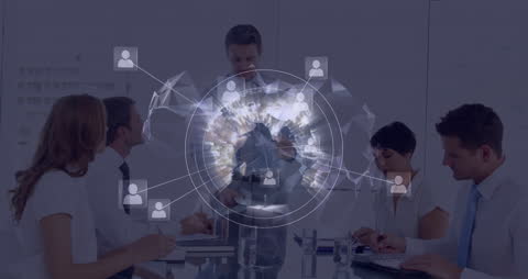 Global Connections in Modern Business Environment Concept