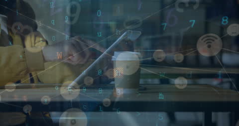 Cyber Connections: Businessman Engaging with Digital Technology