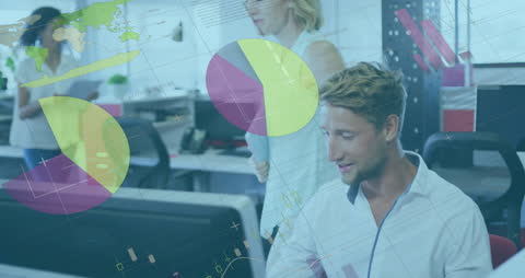 Financial Data Processing with Diverse Colleagues in Modern Office