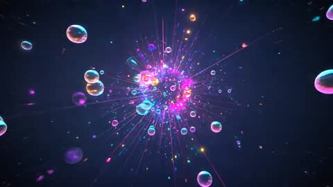 Vibrant Neon Core Sending Pulsating Energy in Cosmic Depths