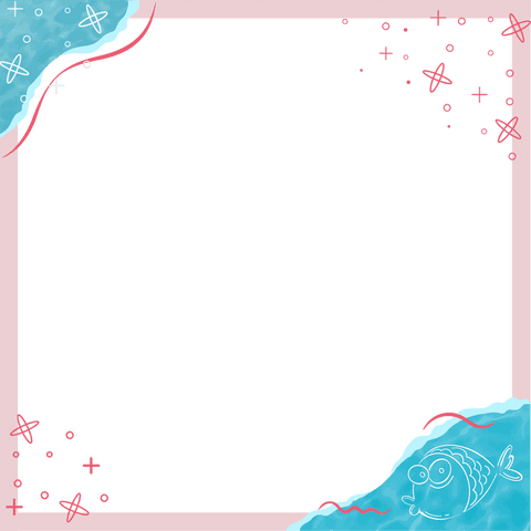 transparent frame with pastel doodles and fish - Download Free Stock Videos Pikwizard.com