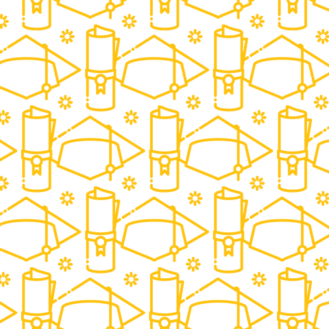 Graduation Caps and Diplomas Pattern on Transparent Background - Download Free Stock Videos Pikwizard.com