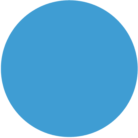 Blue Circle Over Transparent Background with Copy Space