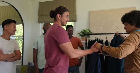 Friends Socializing and Gearing Up for Wedding Celebration