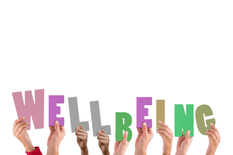 Hands Holding Wellbeing Letters on Transparent Background - Download Free Stock Videos Pikwizard.com