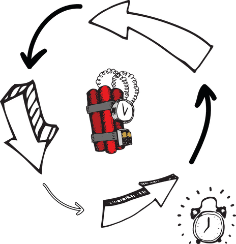 dynamic countdown with explosive vector arrows on transparent background - Download Free Stock Videos Pikwizard.com