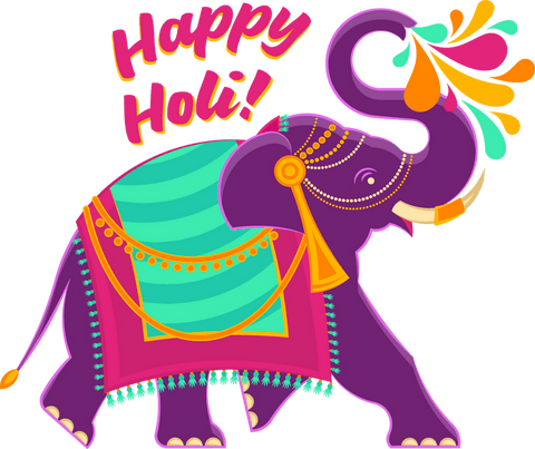 festive purple elephant splashing colors transparent background - Download Free Stock Videos Pikwizard.com