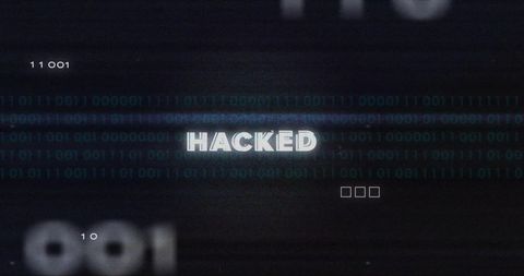 Binary Code with Hacked Text Display - Download Free Stock Images Pikwizard.com