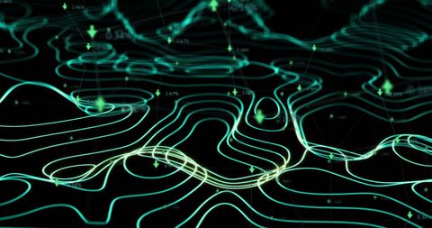Futuristic Data Network with Glowing Digital Waves - Download Free Stock Images Pikwizard.com