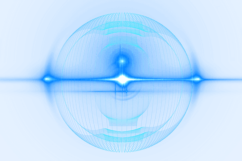 digital rendering of blue light trails and circles on transparent background - Download Free Stock Videos Pikwizard.com