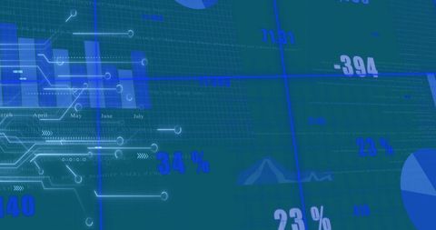 Abstract Digital Data Network Interface with Overlays - Download Free Stock Images Pikwizard.com