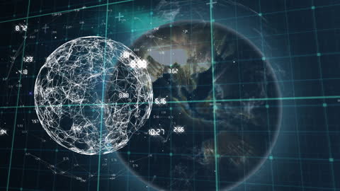 Futuristic Data Overlay on Digital Globes in Grid Network