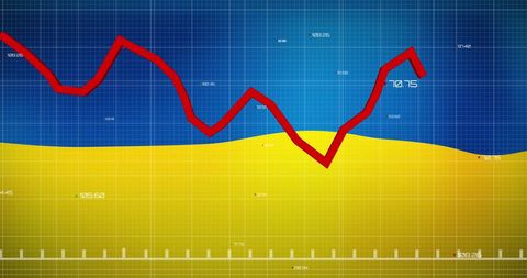 Financial Graph Over Ukraine Flag Illustrates Economic Trends - Download Free Stock Images Pikwizard.com