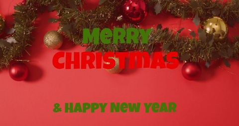 Festive Christmas and New Year Greeting Card