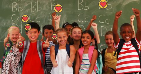 Diverse Group of Schoolchildren Excited for Learning in Classroom - Download Free Stock Images Pikwizard.com