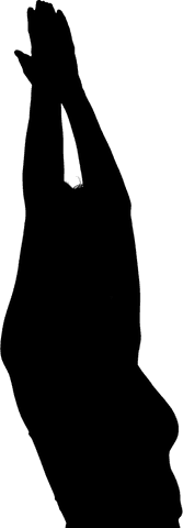 transparent silhouette of triumphant female athlete raising arms - Download Free Stock Videos Pikwizard.com