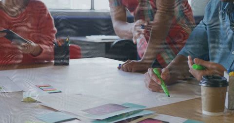 Team Collaboration Brainstorming Ideas in Modern Office Setting