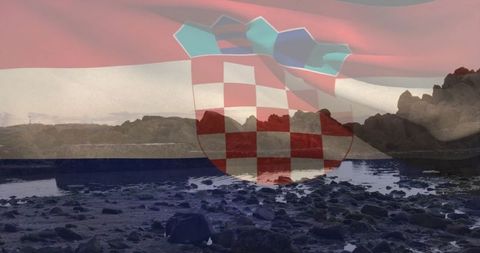 Checkerboard crest overlooking rocky shoreline and tide pools