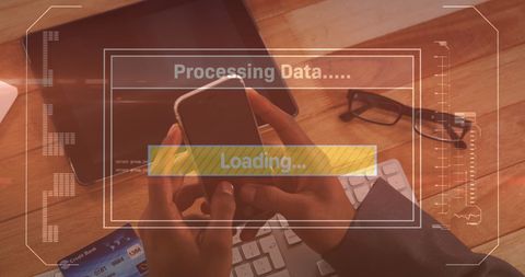 Data Processing Interface with Mobile Technology Concept - Download Free Stock Images Pikwizard.com
