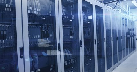 Data Center with Illuminated Cabling and Server Racks - Download Free Stock Images Pikwizard.com