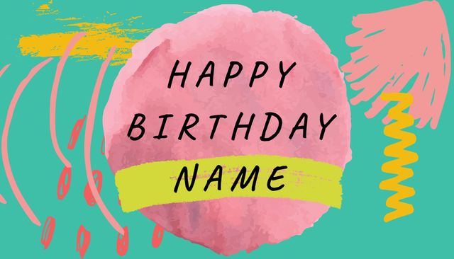 Vibrant Birthday Card Template for Celebrations and Invitations - Download Free Stock Templates Pikwizard.com