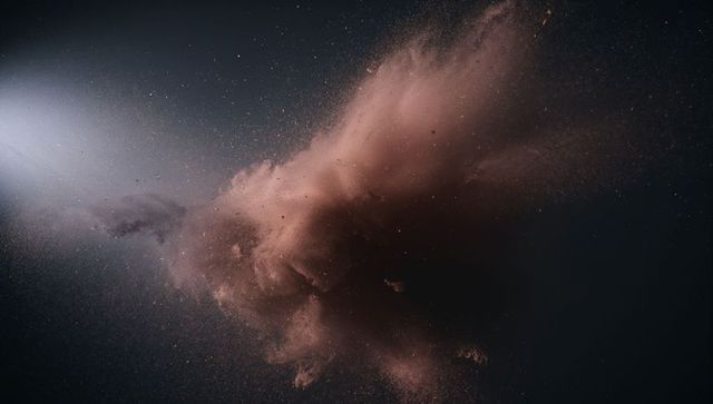 Ethereal dust cloud in mysterious dark void