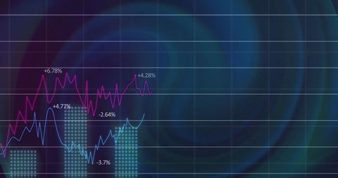 Dynamic Graphs and Charts on Technology Background - Download Free Stock Images Pikwizard.com