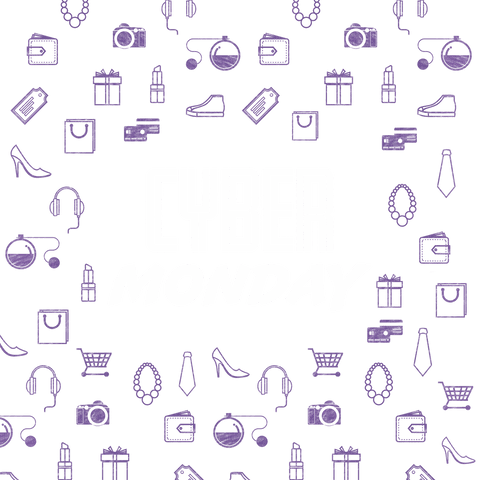 transparent cyber monday shopping icons with purple accent - Download Free Stock Videos Pikwizard.com