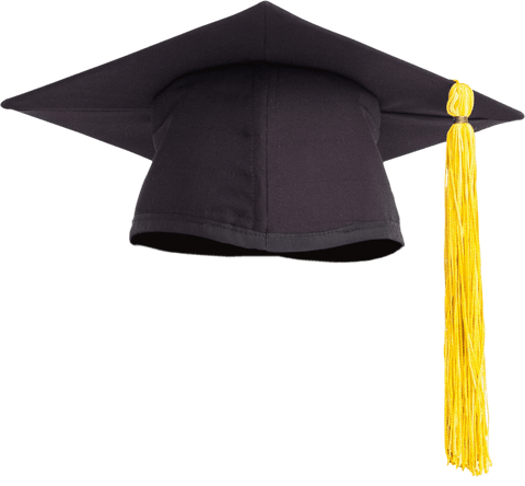 Black Graduation Cap with Yellow Tassel on Transparent Background - Download Free Stock Videos Pikwizard.com