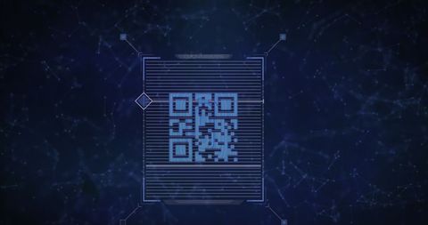 Digital QR Code with Network Connections in Cyber Space - Download Free Stock Images Pikwizard.com