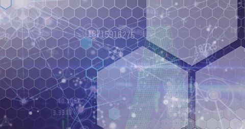 Futuristic Hexagonal Grid Interface with Digital Data Streams - Download Free Stock Images Pikwizard.com