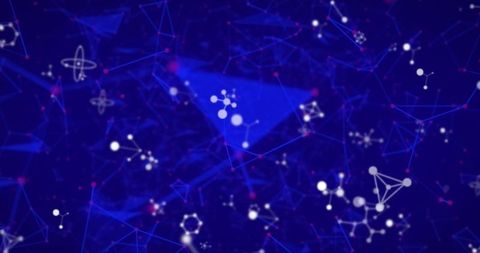 Abstract Digital Network Background with Connected Nodes