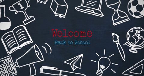 Welcome Back to School Chalkboard Concept - Download Free Stock Images Pikwizard.com