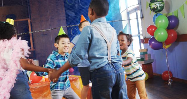 Excited Children Playing Games at Colorful Birthday Party - Download Free Stock Images Pikwizard.com