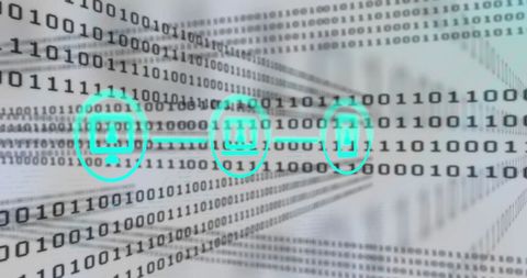 Digital Data Processing Network Over Binary Code - Download Free Stock Images Pikwizard.com