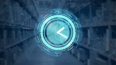 Global Logistics and Time Management Animation